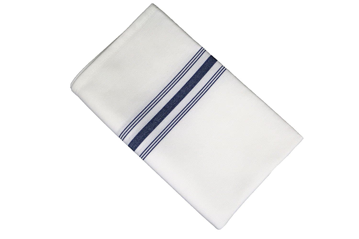 RC ROYAL CREST by Sigmatex-Lanier Textiles Cloth Dinner Bistro Napkins Restaurant Quality 18 x 22 Inches 12 Pack (Navy Blue Stripes)