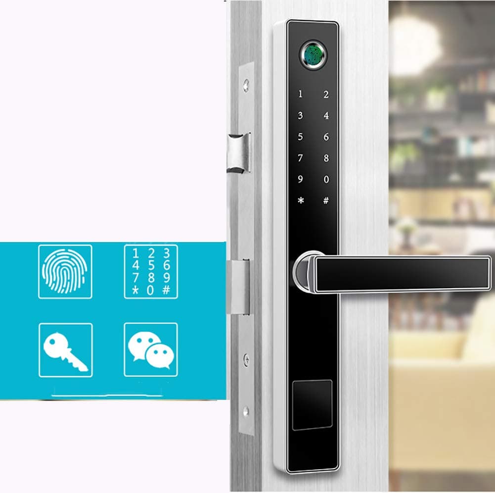 ZLQF Fingerprint Smart Door Lock, Code, Touch Screen Digital Password Biometric Electronic Lock Key for Home Office
