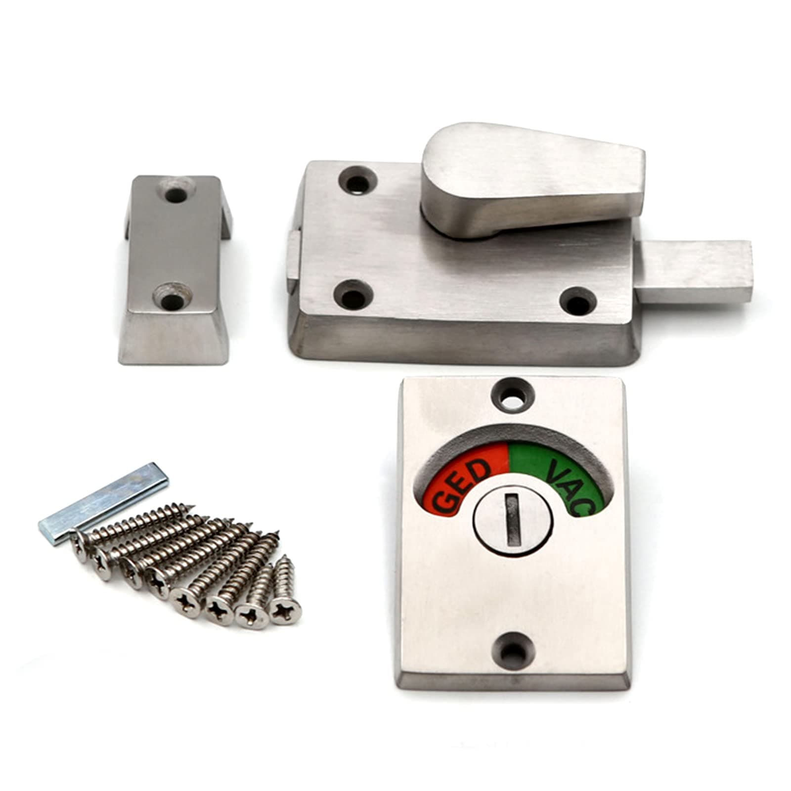 Vacant Occupied Bathroom Lock, Zinc Alloy Latch Indicating Locks Bathroom Door Privacy Indicator Bolt Vacant/Engaged Bathroom WC Public Restroom Toilet Privacy Partition Door Lock Latch