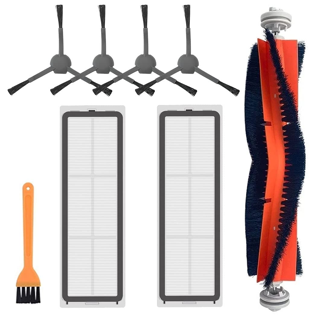8Pcs/Set Main Side Brush, HEPA Filters Replacement for Dreame Bot Z10 Pro L10 Plus Vacuum Cleaner Spare Parts