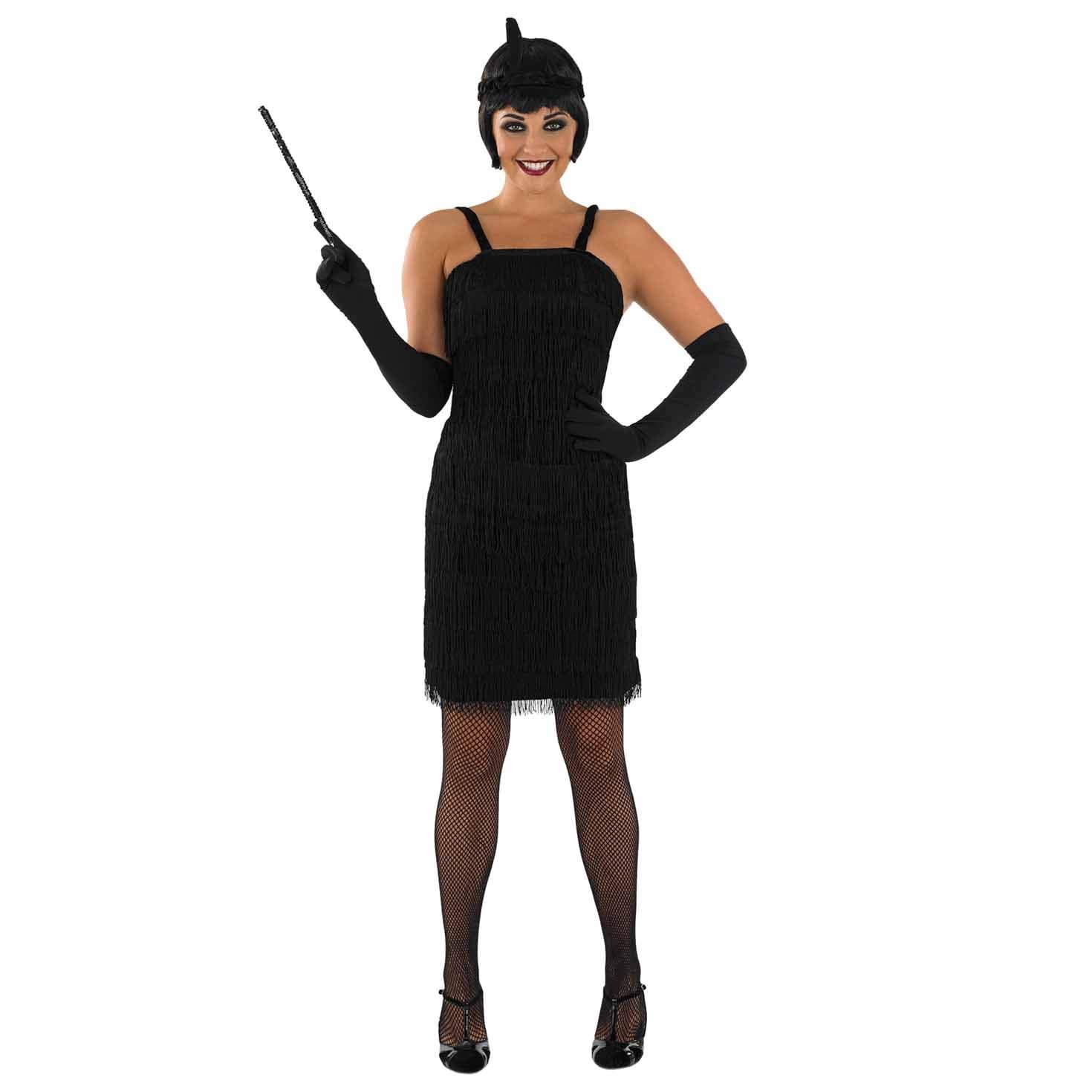 Fun Shack Womens Black Flapper Costume Adult 20s Halloween Dresses For Women Small