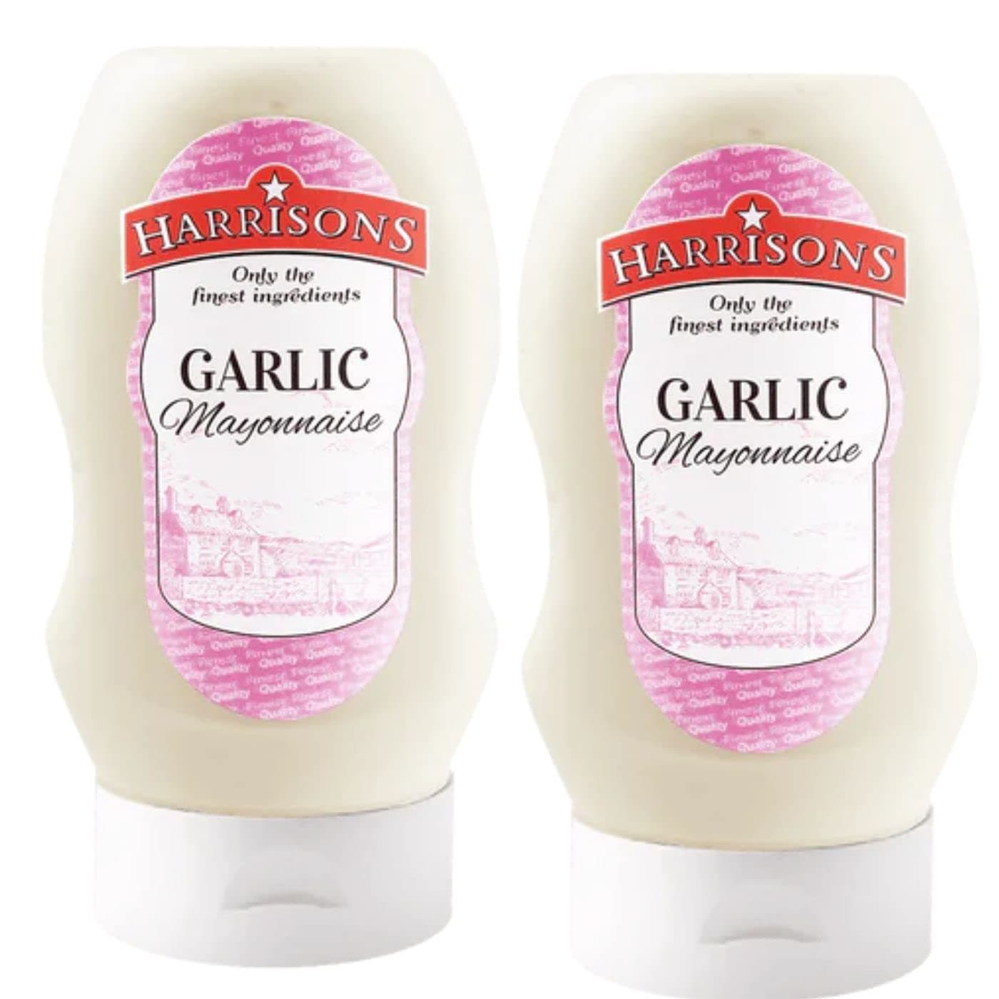 Harrison Garlic Mayo Sauce – Pack of 2 Garlic Mayonnaise Sauce Bottles 300 ml Each – Delicious Sauce - No Artificial Color or Flavor – Made in UK 1/8/24 expiry