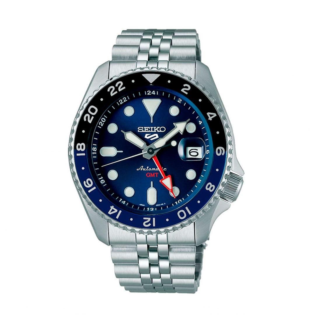 Seiko 5 Sports SSK GMT Black Dial Automatic Men's Watch SSK001K1