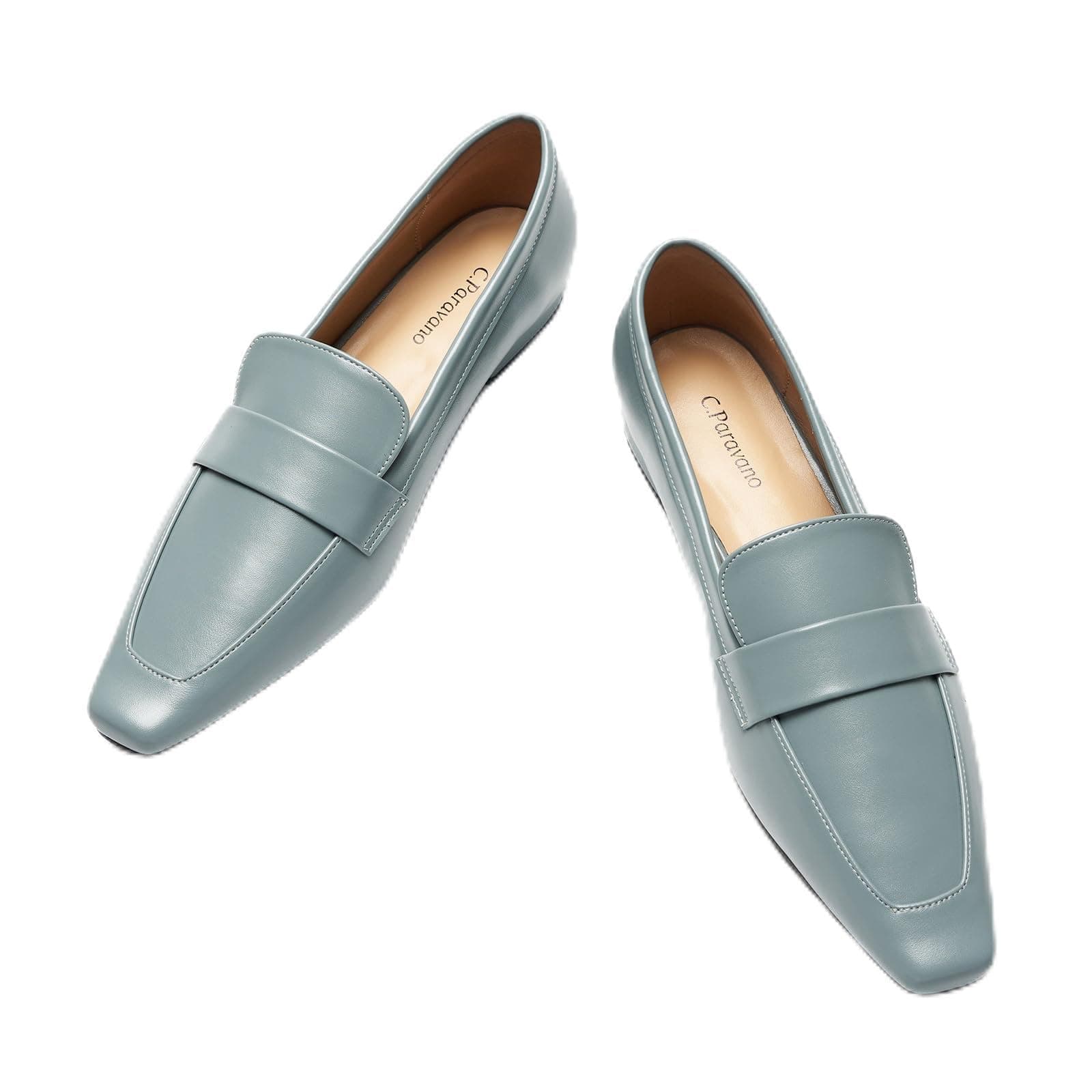C.Paravano Women's Loafer Flat Loafers for Women Slip-on Flats Shoes Business Casual Shoe Slip-on Penny Loafers for Women