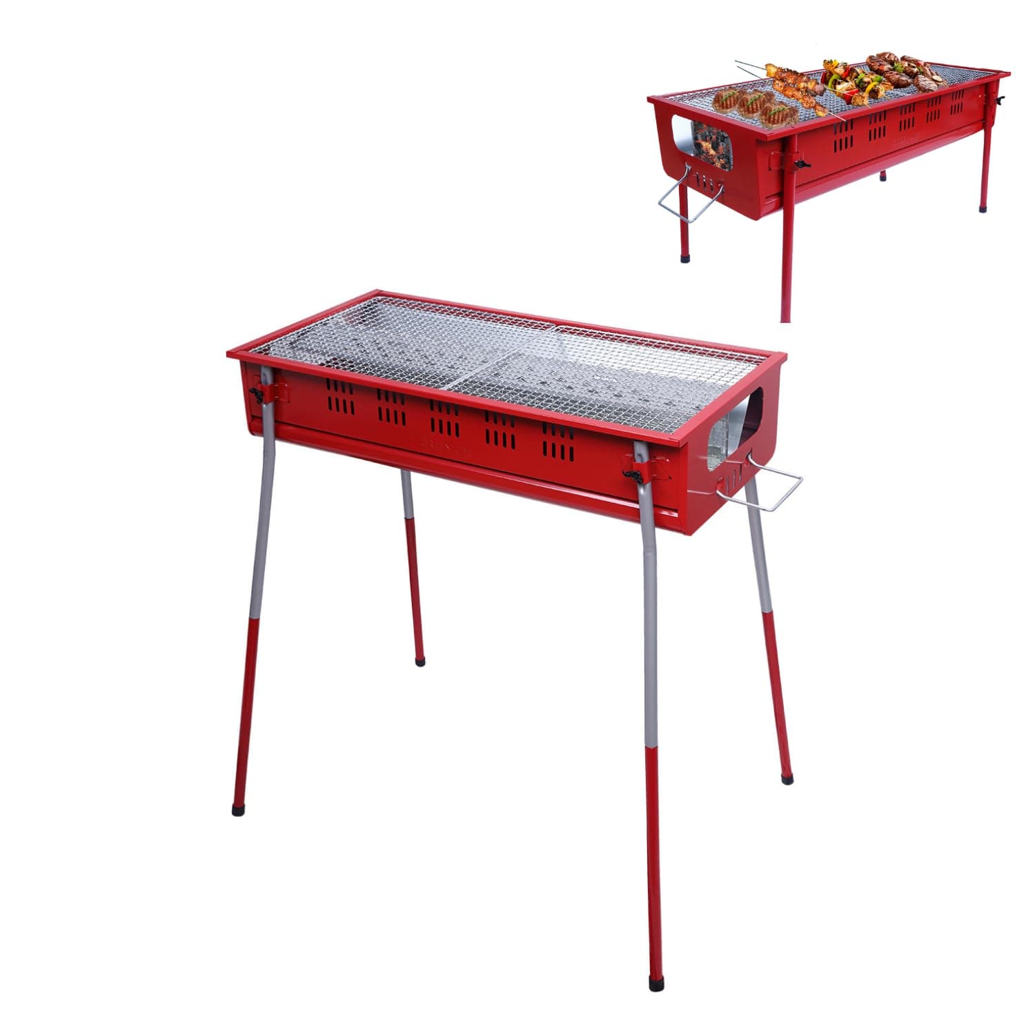 Procamp | MADE IN JAPAN | Smokeless Charcoal Barbecue - Rust Resistant Portable BBQ Grill | Cooks for 5-7 Persons | Easy to Dismantle Grill for Outdoor Camping, Patio Cooking, BBQ Party