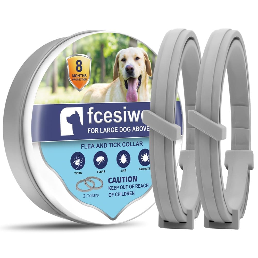 Flea Collar for Dogs, Flea & Tick Collar for Dogs, Tick Collars, 8 Months Protection, One Size Fits All (3.5 Ounce (Pack of 2))