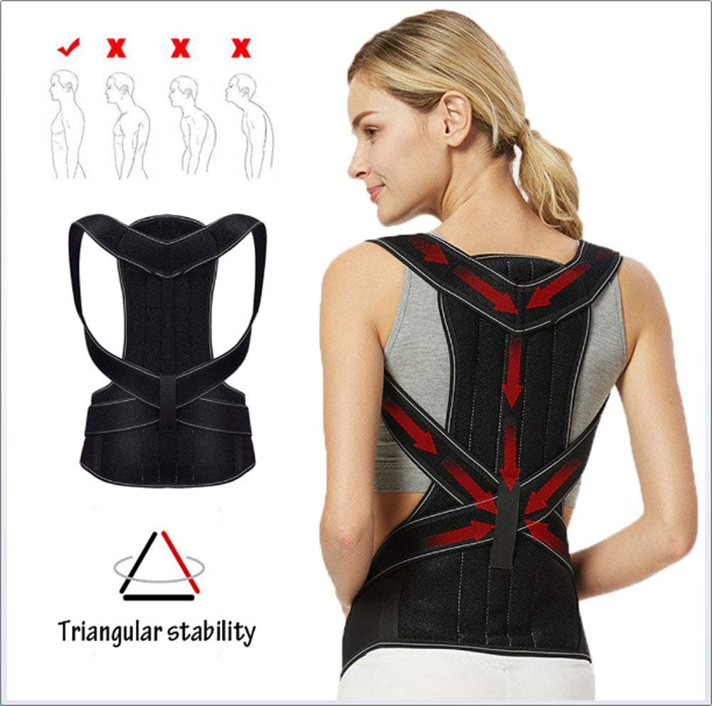 Sxwz Posture Braces, Chest And Shoulders Back Correction Anti-Humpback Adjustable Correction Help To Improve The Posture Of Boys And Girls,L