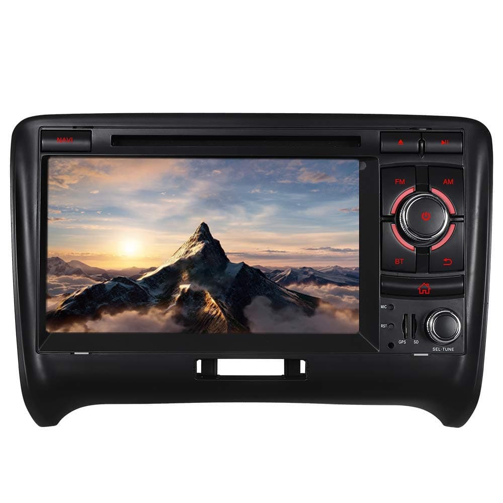 iAuch GPS Navigation for Car with 7 in Touch Screen Support Steering Wheel Control Bluetooth 3G VMCD DAB for Audi TT 2006-2014 Head Unit Car Stereo DVD Player AM/FM Radio GPS Sat Nav (7 inch)