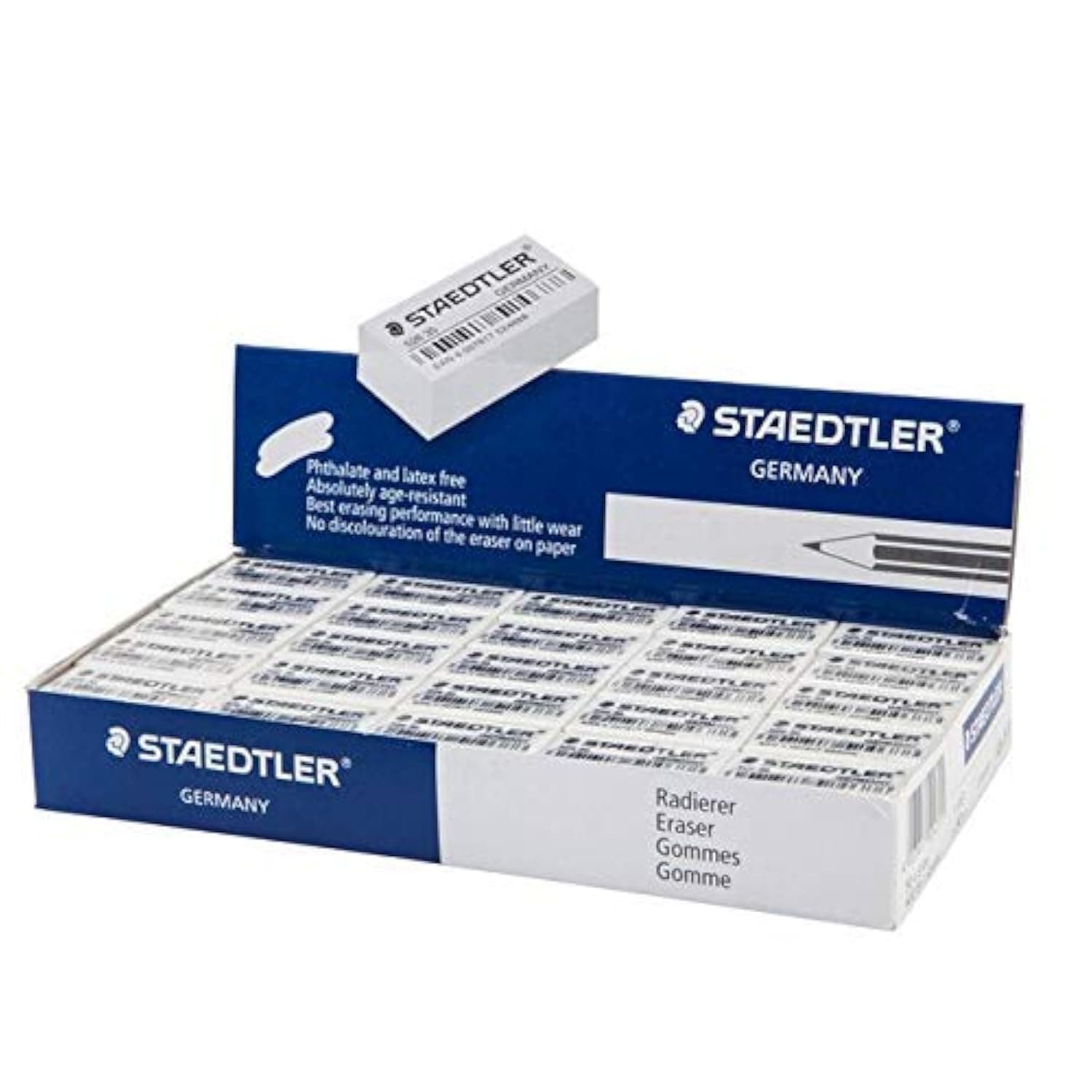 STAEDTLER Pencil Eraser 526 35F, Pack 50 pcs