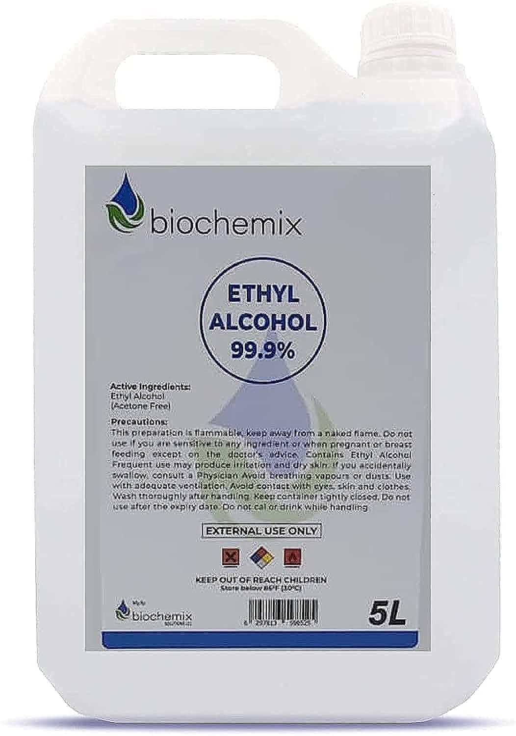 Ethyl Alcohol (Ethanol) 99.9% Sanitizing Liquid 5 litre