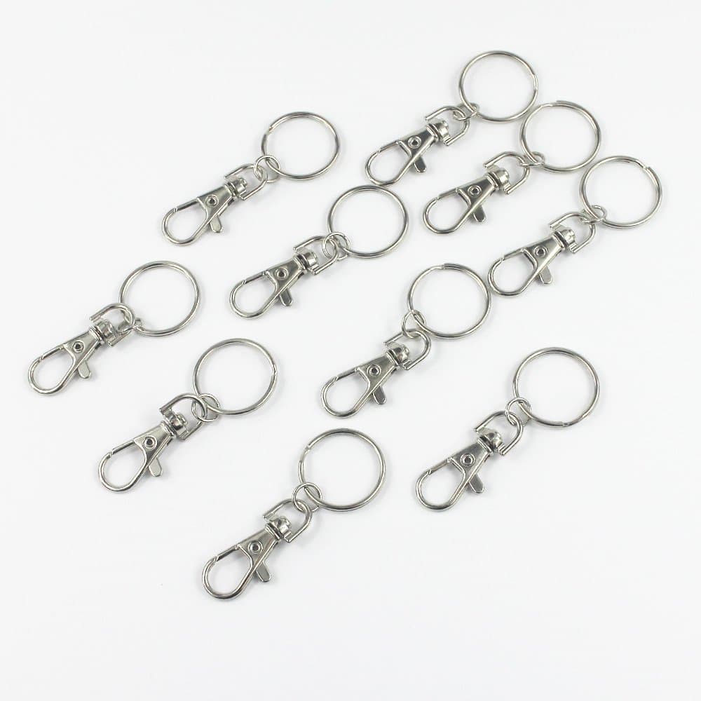 Lobster Clasps Swivel Trigger Clips Snap Hooks Bag Key Ring Charms Findings--10 pcs