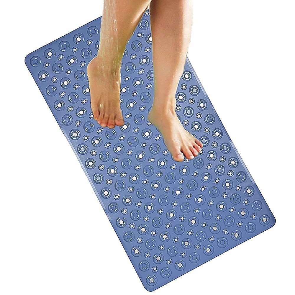 YUGMI SHOP Bath Mat 66 x 38cm, Non-Slip Traction for Tubs & Showers, Longer Than Standard Bathtub Mats (Machine Washable)