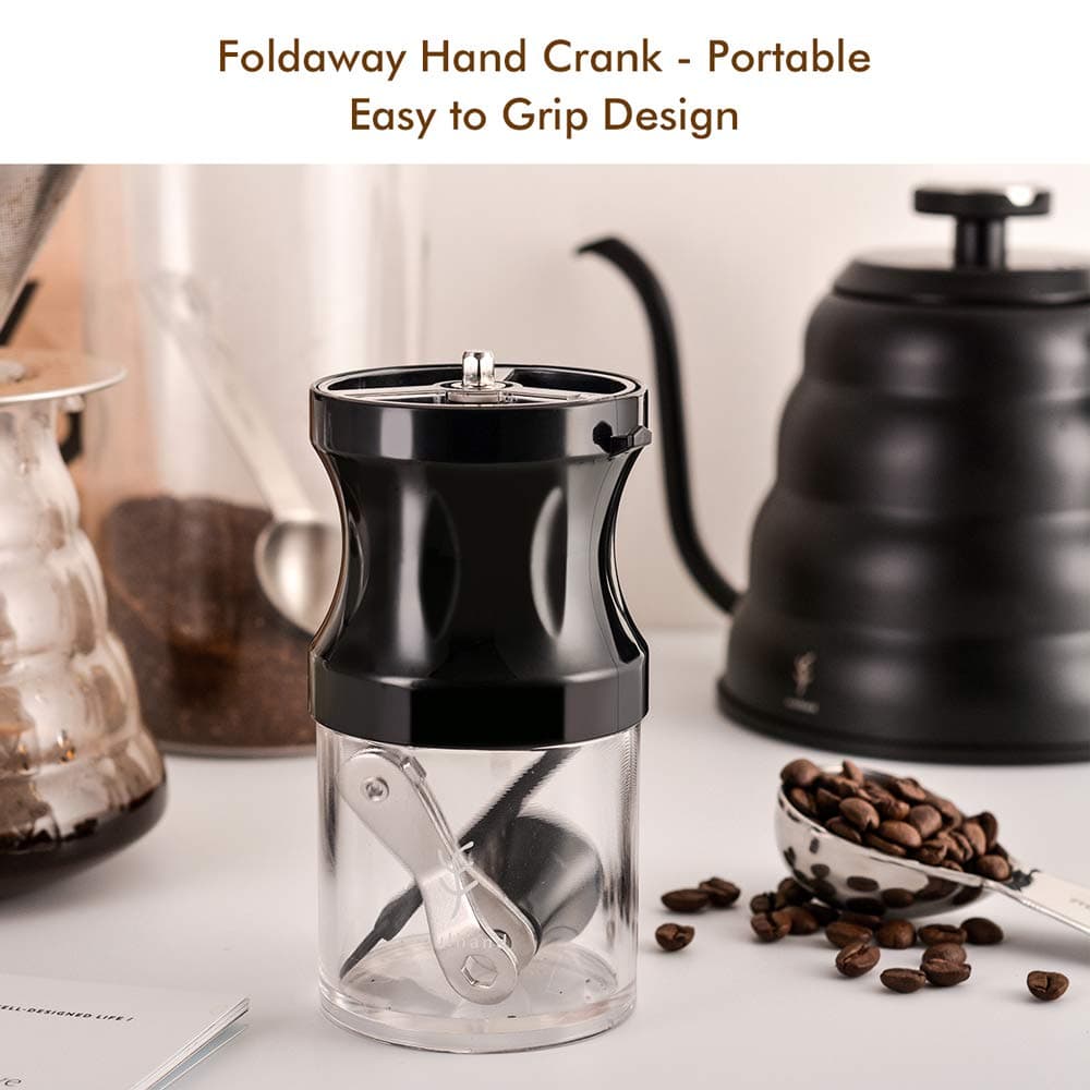 XCSOURCE Manual Coffee Grinder Ceramic Burr Stainless Steel Hnadle Plastic Cover SH005