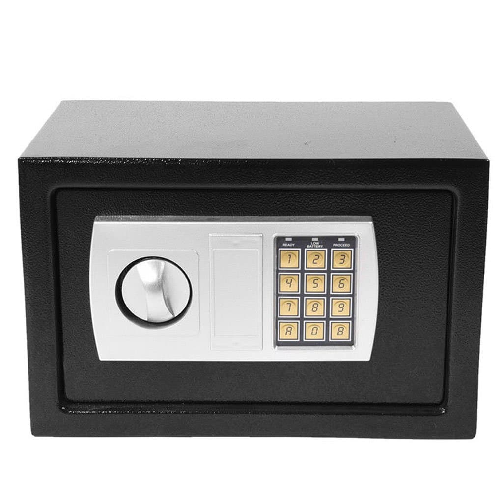 High Secutity Home Safe Box to Store Valuable Items Electronic Digital Steel 8.5L (200x350x200mm) Black