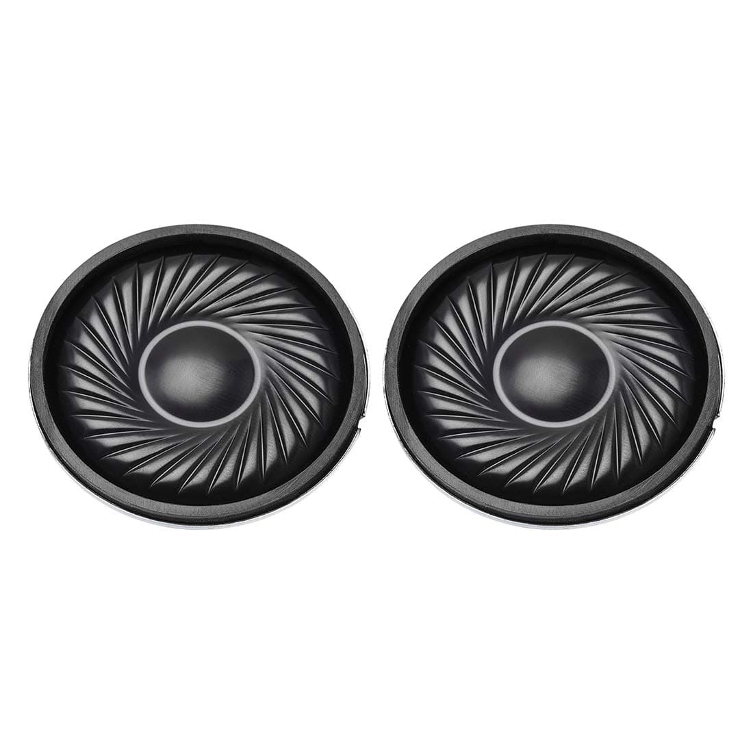 sourcing map 2Pcs Round Internal Magnet Speaker Loudspeaker 8 Ohm 2W 1.5 inch Dia Steel Shell