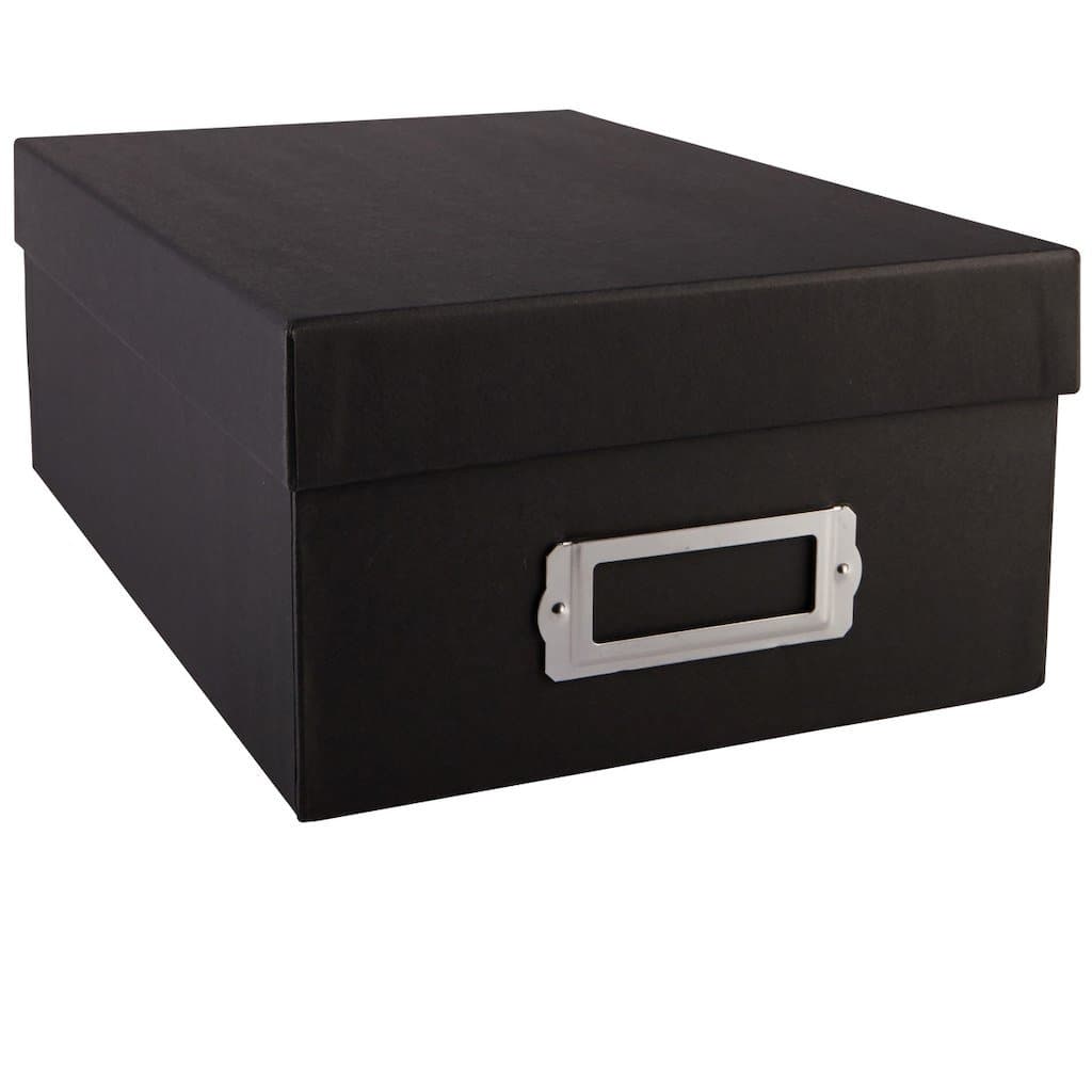 Recollections Black Memory Photo Storage Box 12.25" x 4" x 8"