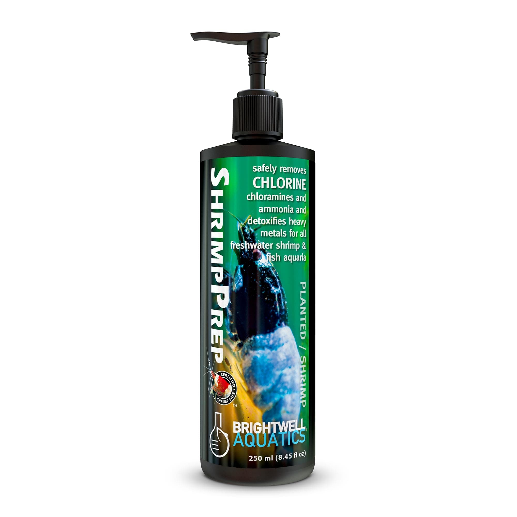 Brightwell Aquatics Shrimp Prep – Water Conditioner for Freshwater Shrimp & Aquariums – Removes Chlorine, Ammonia & Heavy Metals – Promotes Healthy Habitat, 250 ml