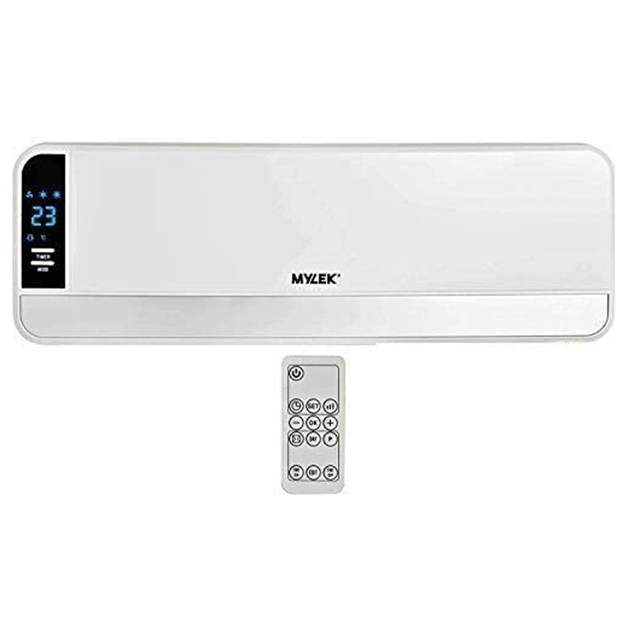 MYLEK 2kW Luxury Electric Over Door Heater/Fan Air Curtain with Thermostat, LED Display, Timer & Remote Control - ErP Compliant