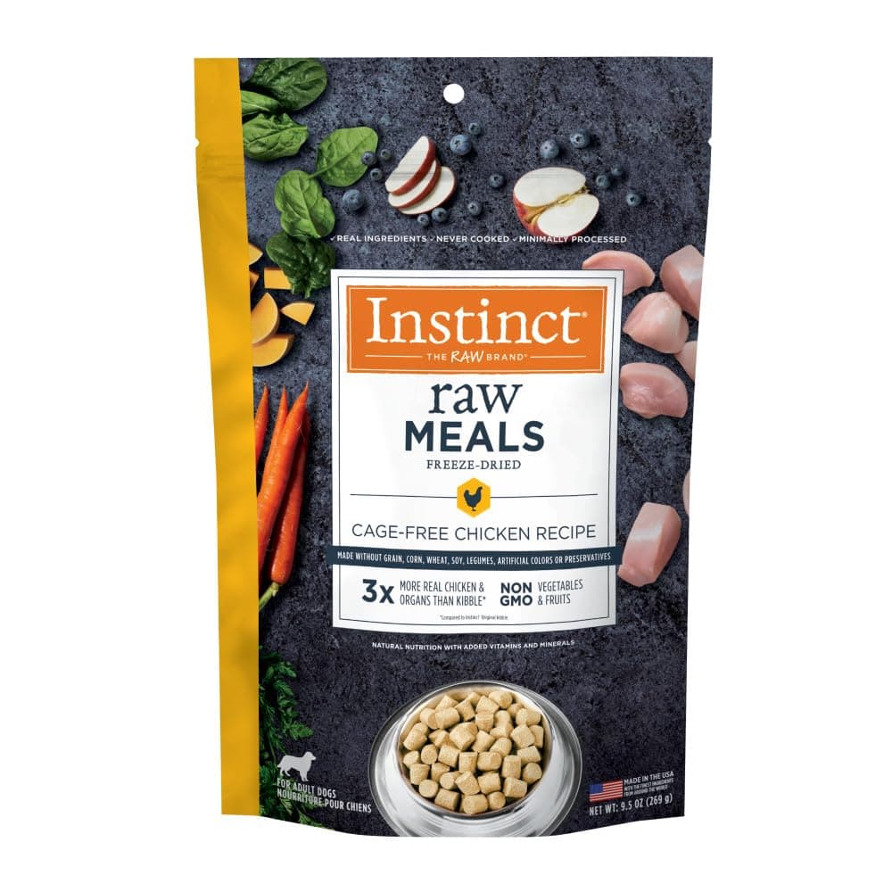 Instinct Freeze Dried Raw Meals Grain Free Recipe Dog Food, chicken, 9.5 Ounce