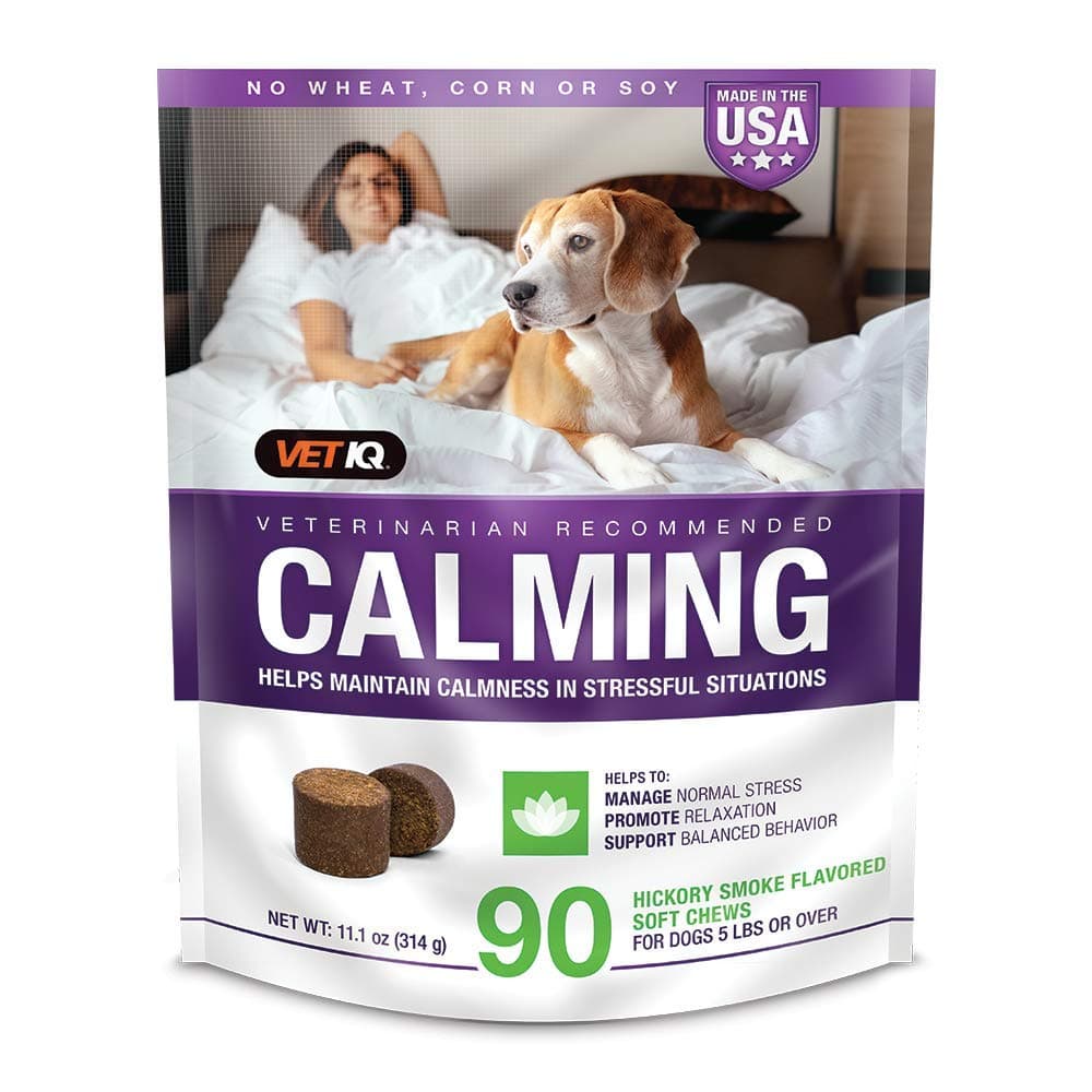 VetIQCalming Support Supplement for Dogs, Anxiety Supplement Soft Chews,1 Count (Pack of 90)