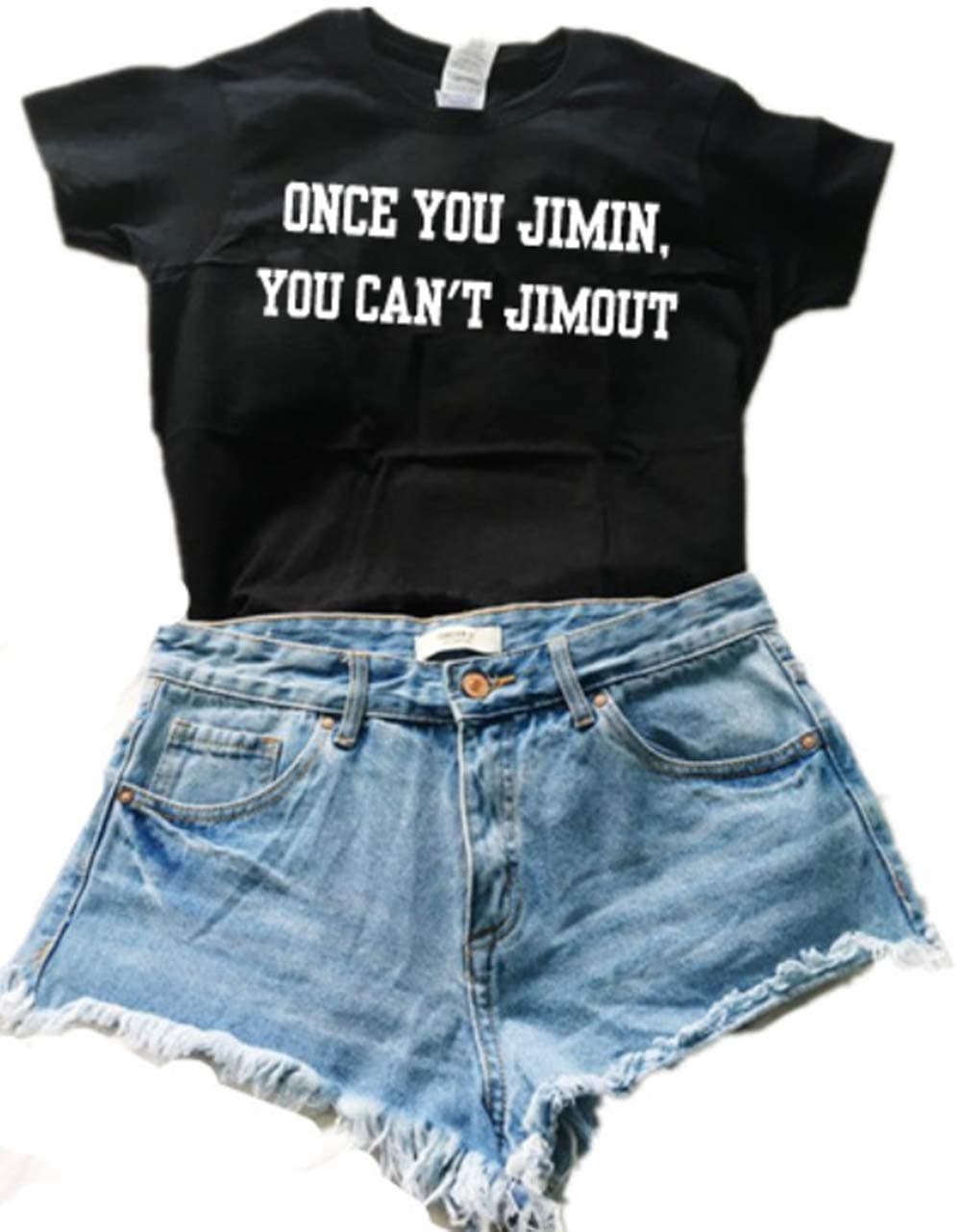 hiphop tees Korean Fashion Once You Jimin, You Can't Jimout Women's T-Shirts