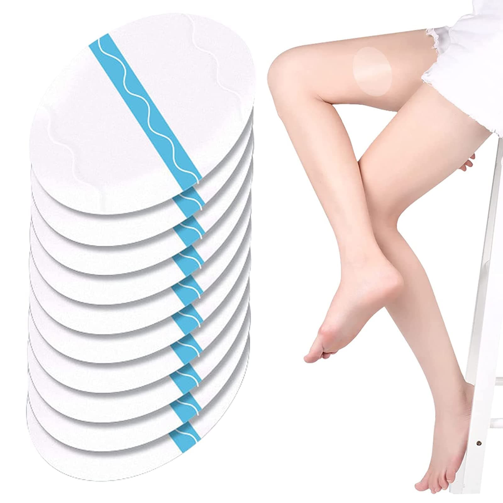 VYLORI 10 Pcs Anti-friction tape on inner thigh, Self-Adhesive Wear-Resistant Disposable Body Anti-Friction Pads, Invisible unisex outdoor rubbing patch for thighs