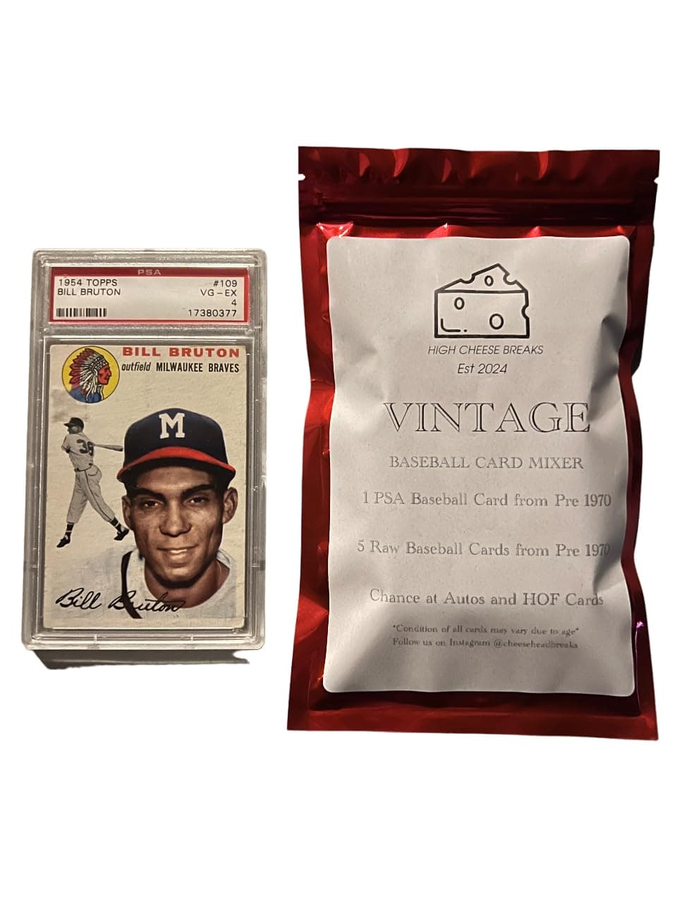 Cheesehead Breaks Vintage Baseball Card Mixer 1 PSA Pre-1970 Card and 5 Pre-1970 Ungraded Cards. Look for Hall of Famers and Autos.