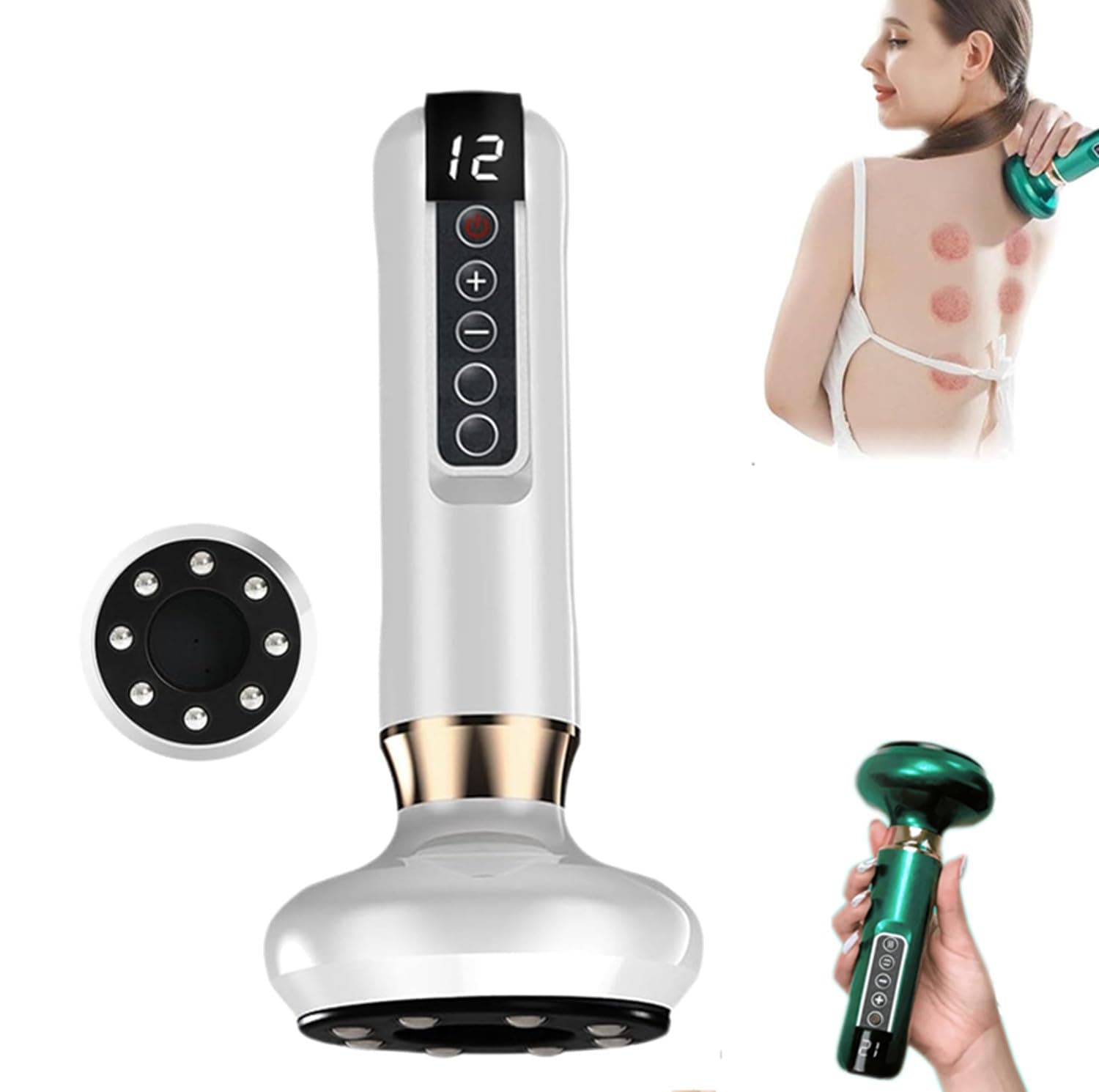 Liorla Cellublast, Liorla Cellublast for Cellulite, Liorla Cellulite Massager, 12 Levels Adjustable Liorla Cellulite Massager, Hand Held Body Sculpting Machine for Belly, Waist, Arms, Legs (White)