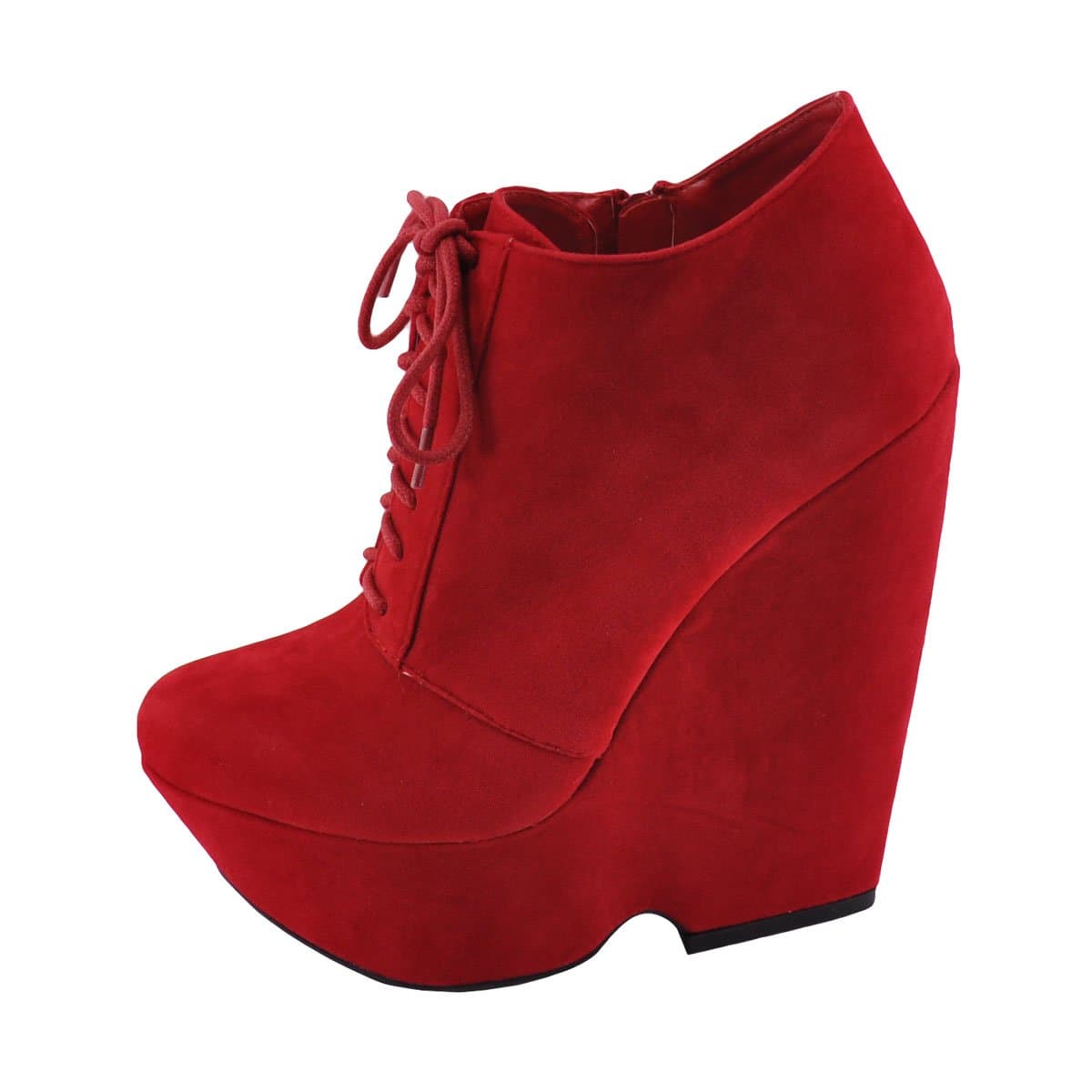 Bonnibel Caydee 01 Lace Up Platform Wedge Booties