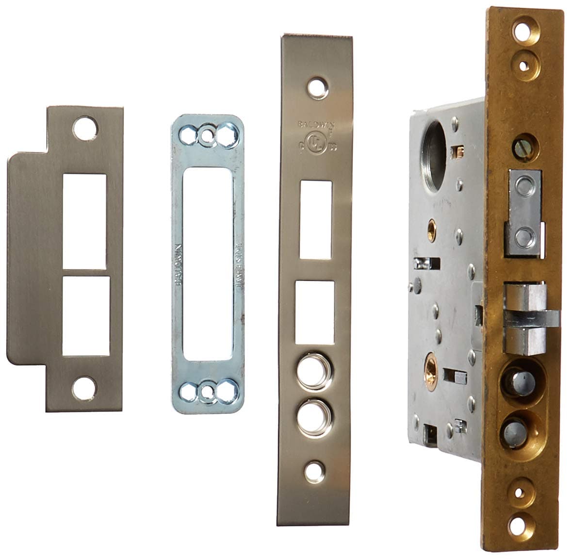Baldwin 6001.RLS Right Handed Lever Strength Entrance and Apartment Mortise Lock, Satin Nickel