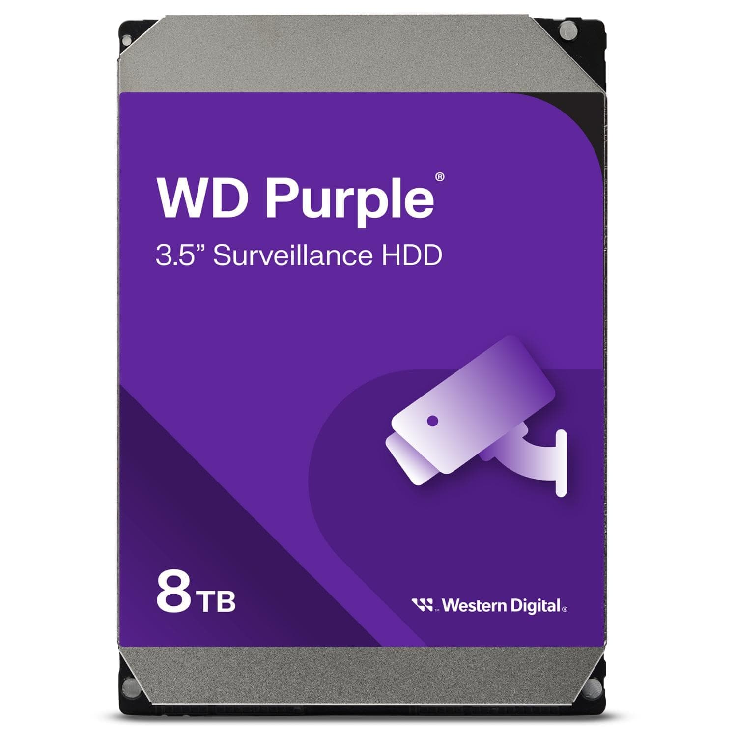 Western Digital 8TB WD Purple Surveillance Internal Hard Drive HDD - SATA 6 Gb/s, 128 MB Cache, 3.5" - WD84PURZ