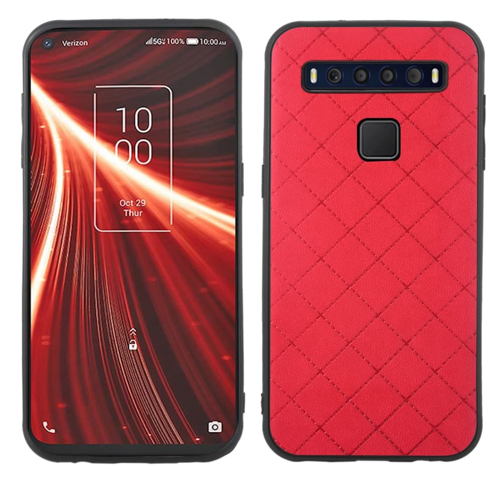 ELISORLI Compatible with TCL 10L / TCL 10 Lite Slim Soft Rubber Case,Shock Resistant Rugged Lightweight Anti-Slip Slim Full Fit Body Flexible Phone Cover for Android TCL10L 10L Women Men Red