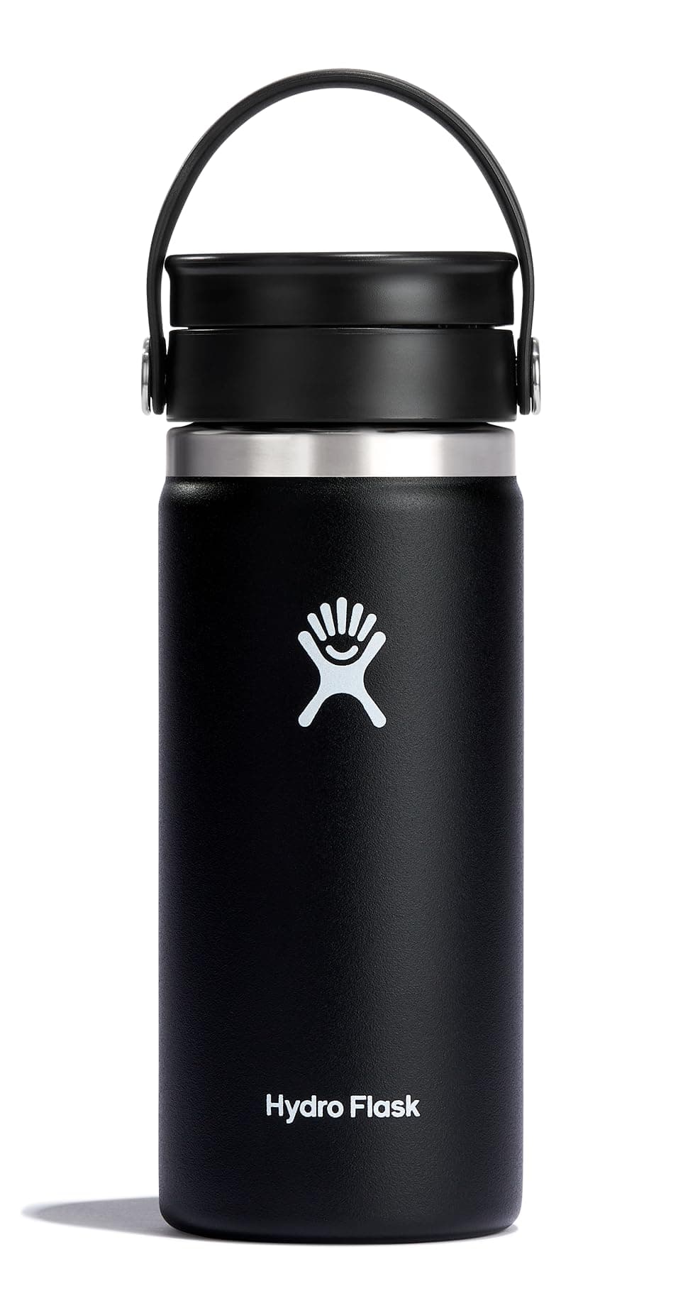 16 oz Wide Mouth Bottle with Flex Sip Lid Black