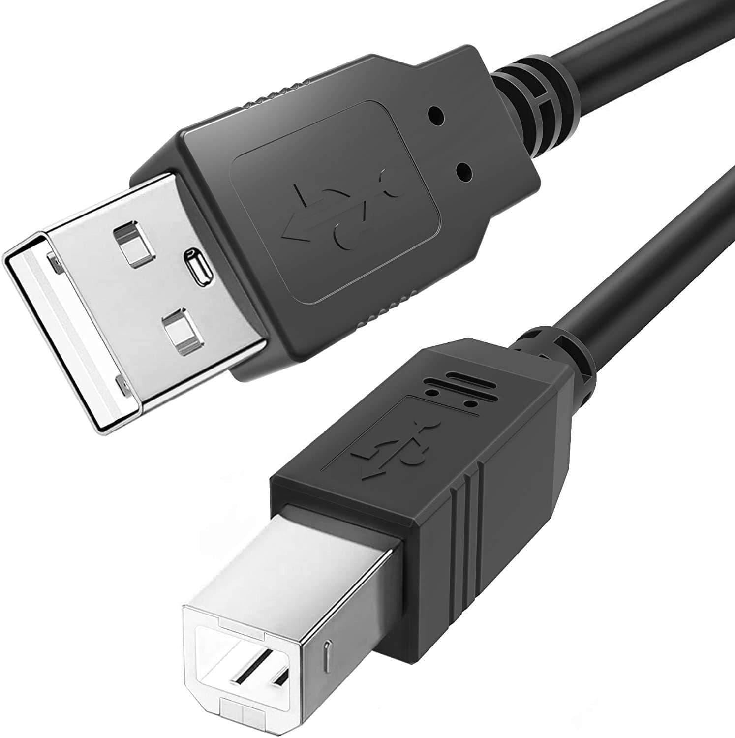 Ancable 3-Feet USB B MIDI Cable for Instruments, USB A to B, Black, 3 FT, 1 Count