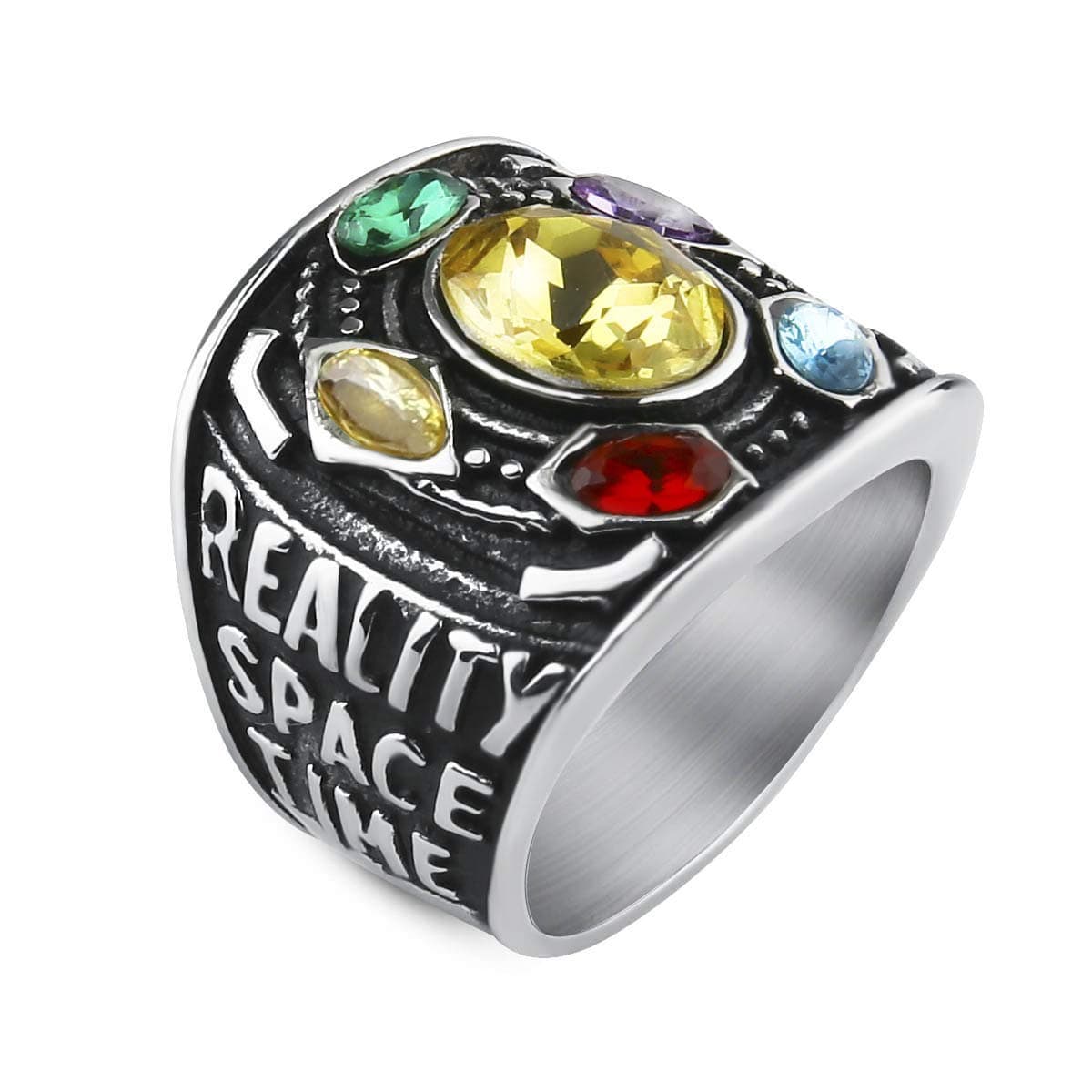 Stainless Steel Infinite Power Gauntlet Ring for Men, Customize Available