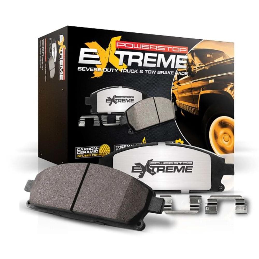 Power Stop Rear Z36-898 Carbon-Fiber Ceramic Brake Pads Truck and Tow Z36
