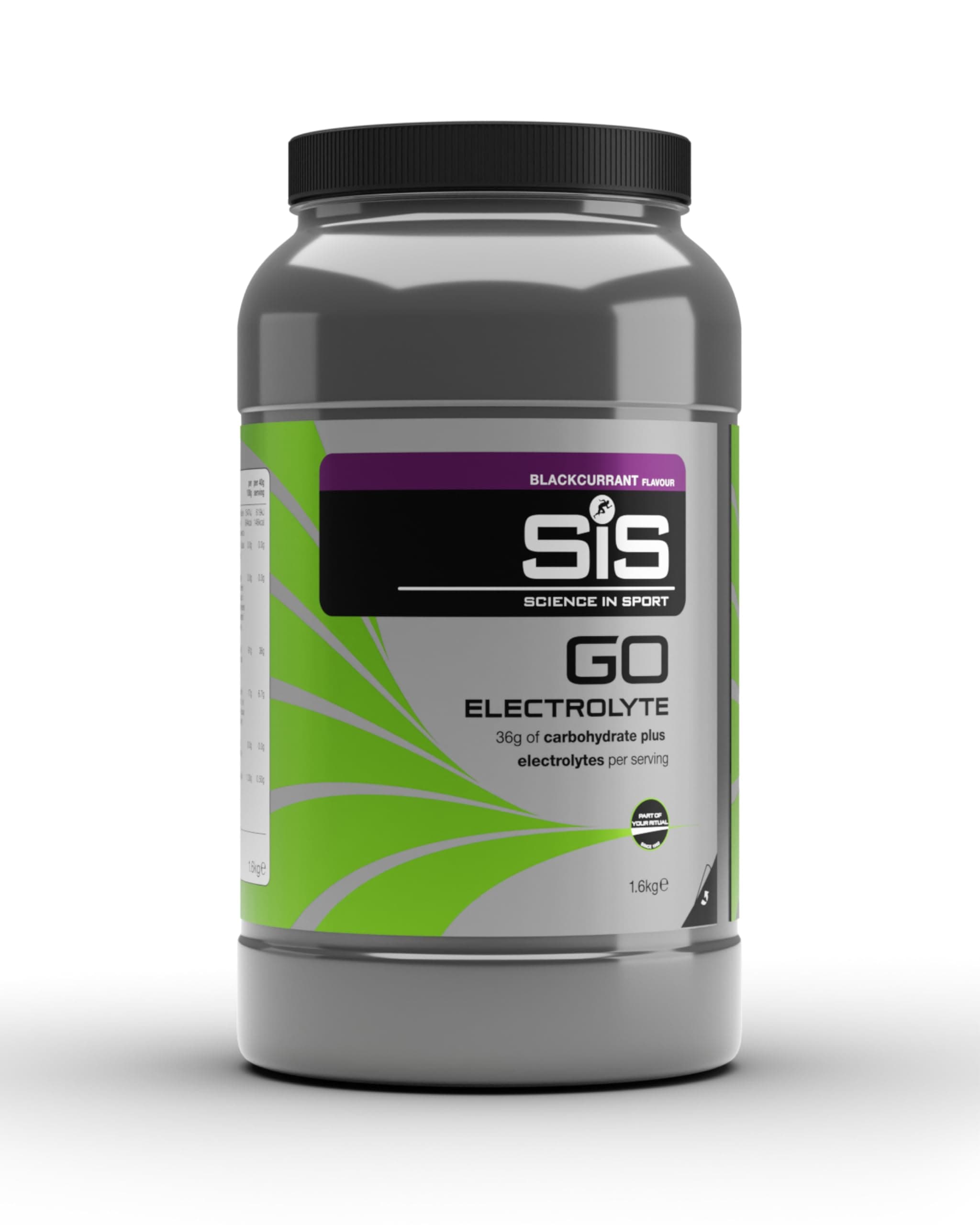 Science In Sport GO Electrolyte Powder | 200mg Sodium | 36g Carbohydrates | Hydration | Energy | Easily Digestible | Blackcurrant Flavour | 40 Servings | 1.6kg