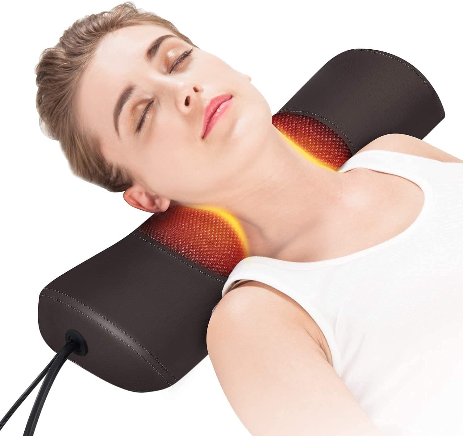 Neck and Back Massager with Heat and air Bag