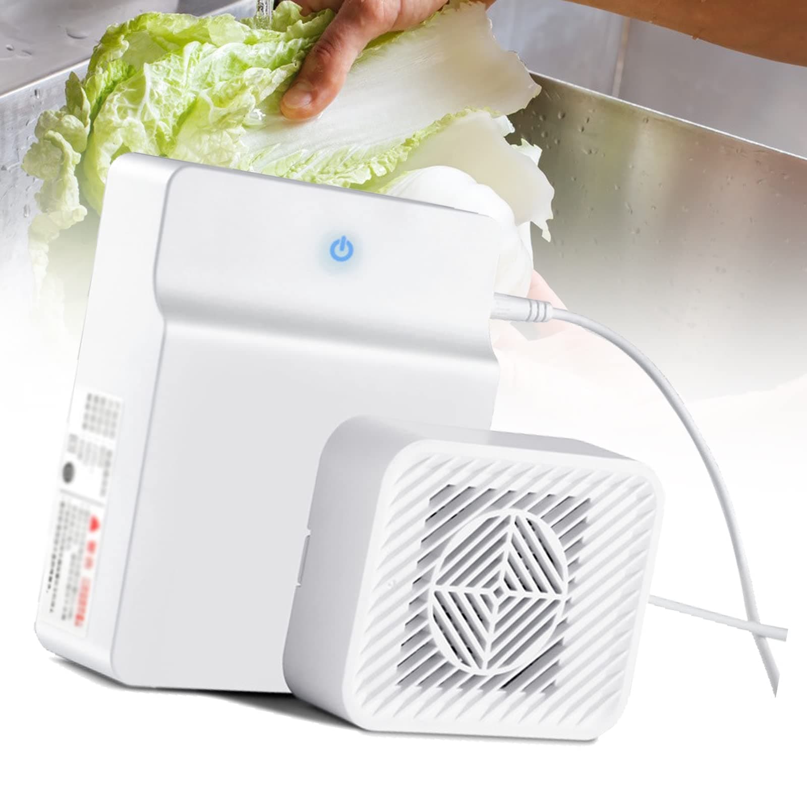 Luckyzl Home Portable Dishwasher, Wall ​mounted ​mini Cleaner, No Drilling Installation, 1button Start, Breaks Down Residues Quickly, for Meat, Fruits, Vegetables Utensils