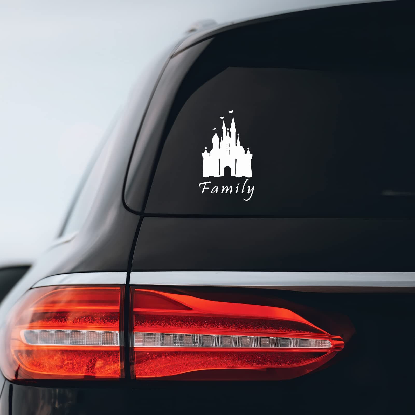 Family Magic Castle Sticker Decal Notebook Car Laptop 3" x 5" (White)