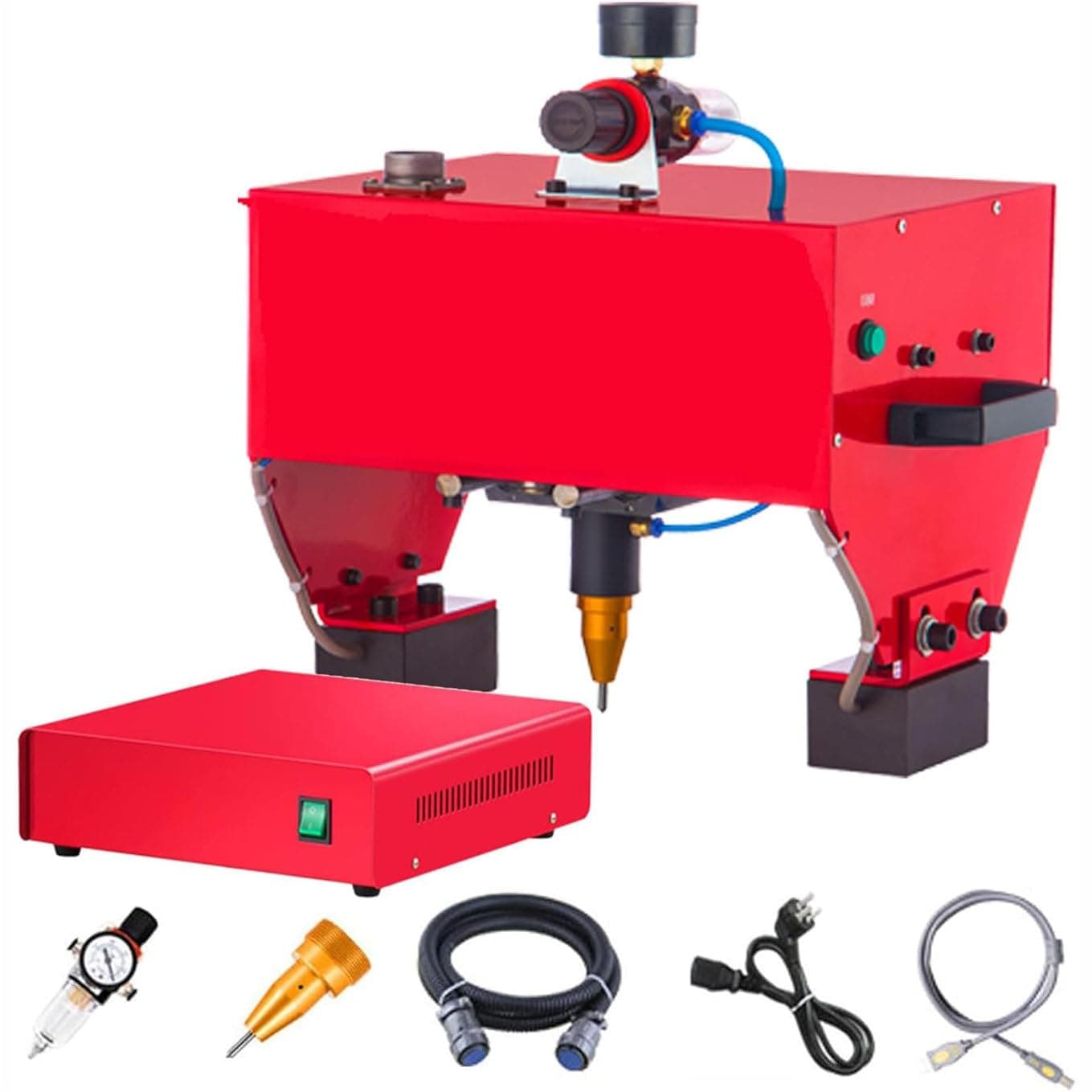 Pneumatic Marking Machine, Electric Metal Marking Machine, Industrial Dot Peen Marking Machine, Frame Chassis Number Engraving Tool, Depth 0.01-1mm,TypeC
