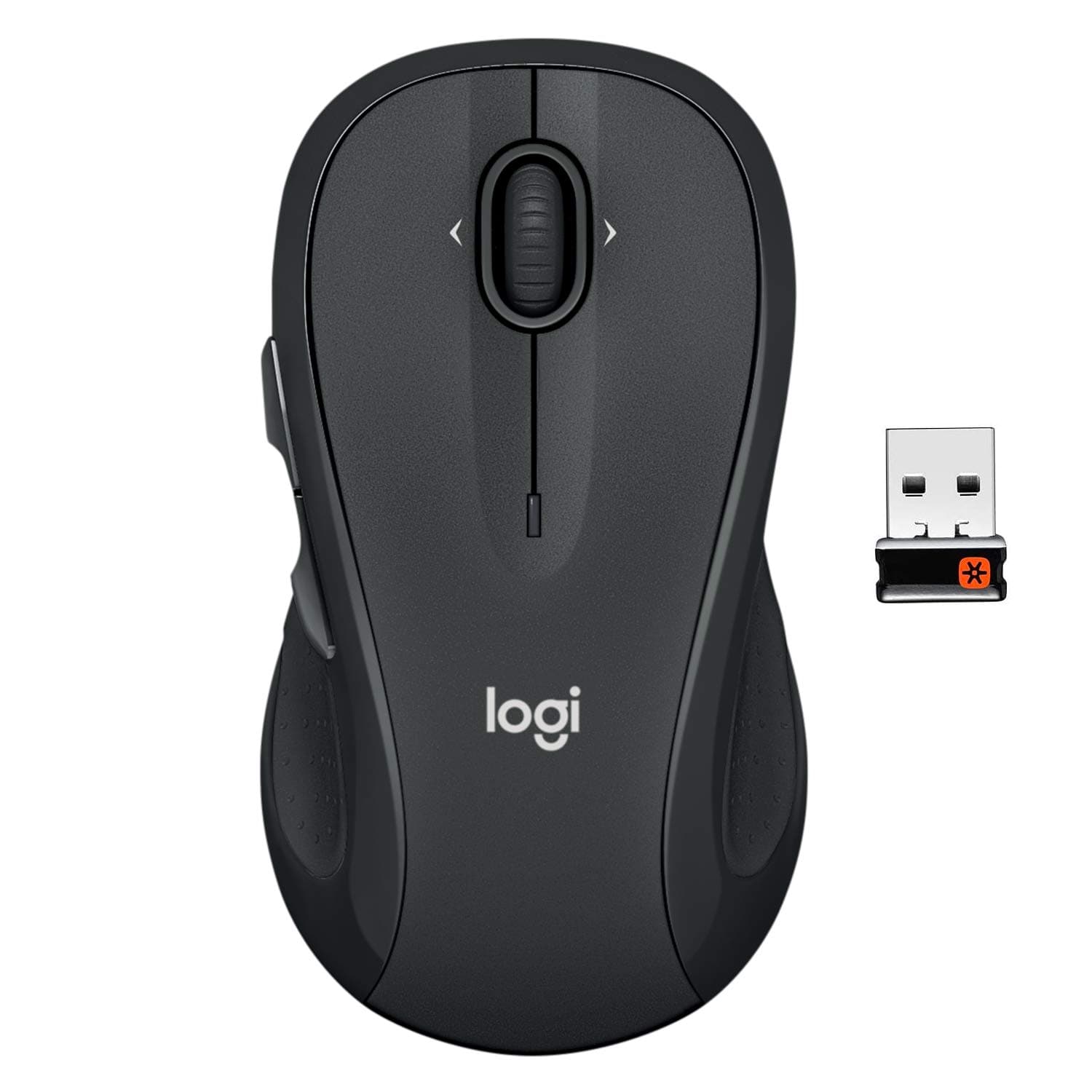 Logitech M510 Wireless Mouse, Laptop and PC Mouse with USB Unifying Receiver Programmable Buttons - Graphite