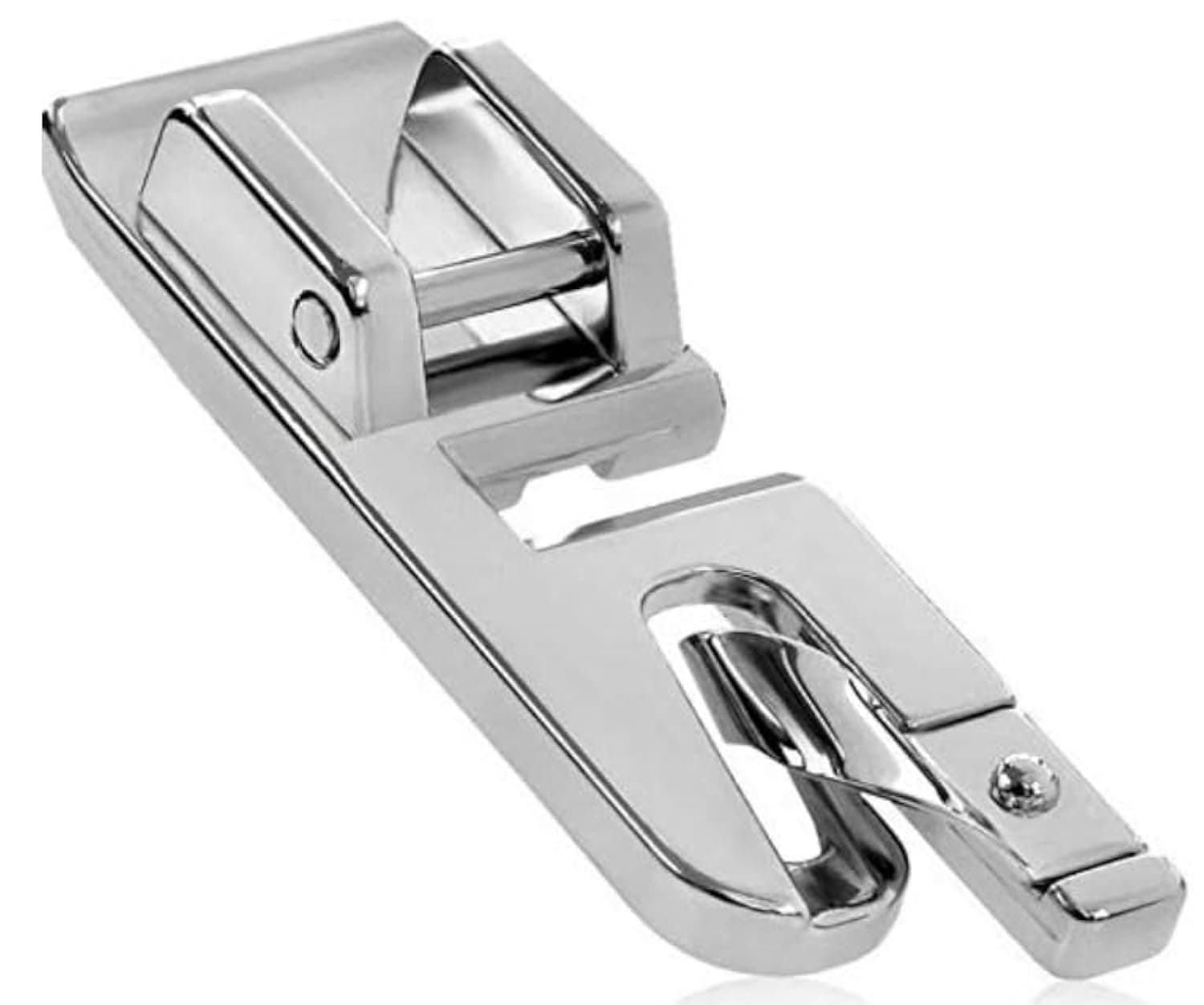 Zenith Metal Pico Snap-On Foot for Automatic Sewing Machines (Singer/Usha/Brother) Narrow Roll Edge Presser Hemmer Foot | Stainless Steel Snap-on for Home Use | Compatible with Front Loading Machines