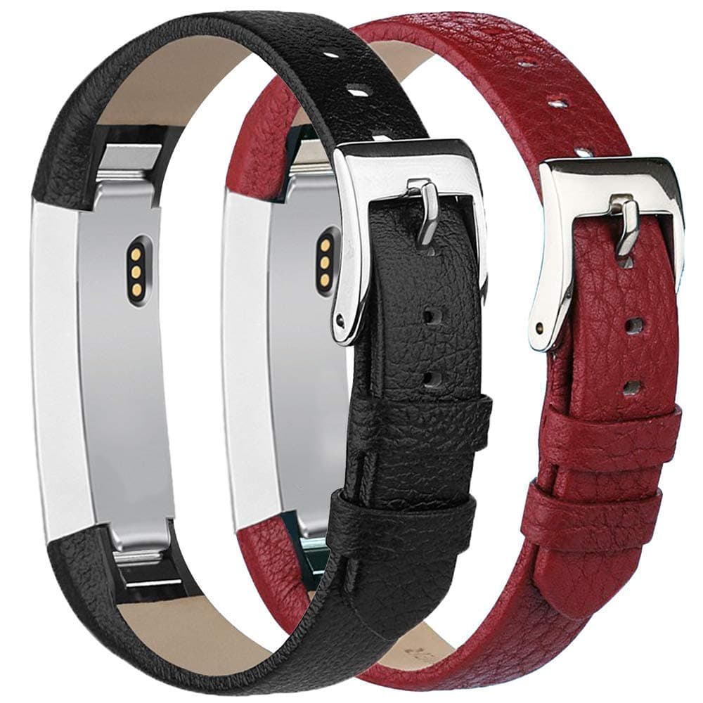 AKBands Compatible with Fitbit Alta HR Bands, Genuine Leather Adjustable Comfortable Wristbands for Fitbit Alta HR/Fitbit Alta