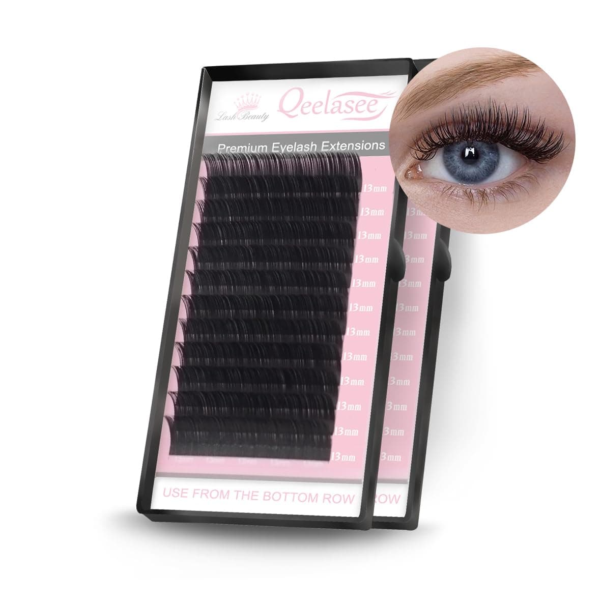 Eyelash Extensions Fake Mink Individual Lashes 0.05 C Curl 14mm Volume Eyelash Extension Salon Use(C, 14mm)