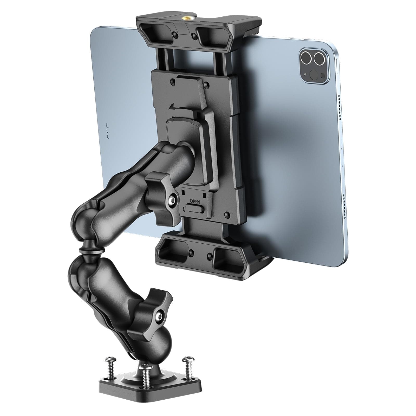 OHLPRO Tablet Mount for Truck - Heavy Duty Drill Base - Tablet Holder for Car Dashboard, iPad Holder for All 5"-13" iPad Pro Samsung Galaxy Kindle fire Tablets and Car Wall Desk etc.