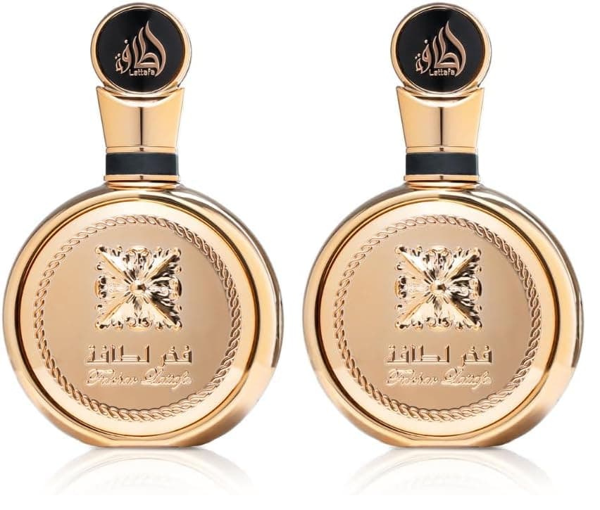 Lattafa Eau de Perfume, Unisex, 3.4 Ounce | Fakhar Gold Extrait | Spray Format | Pack of 2
