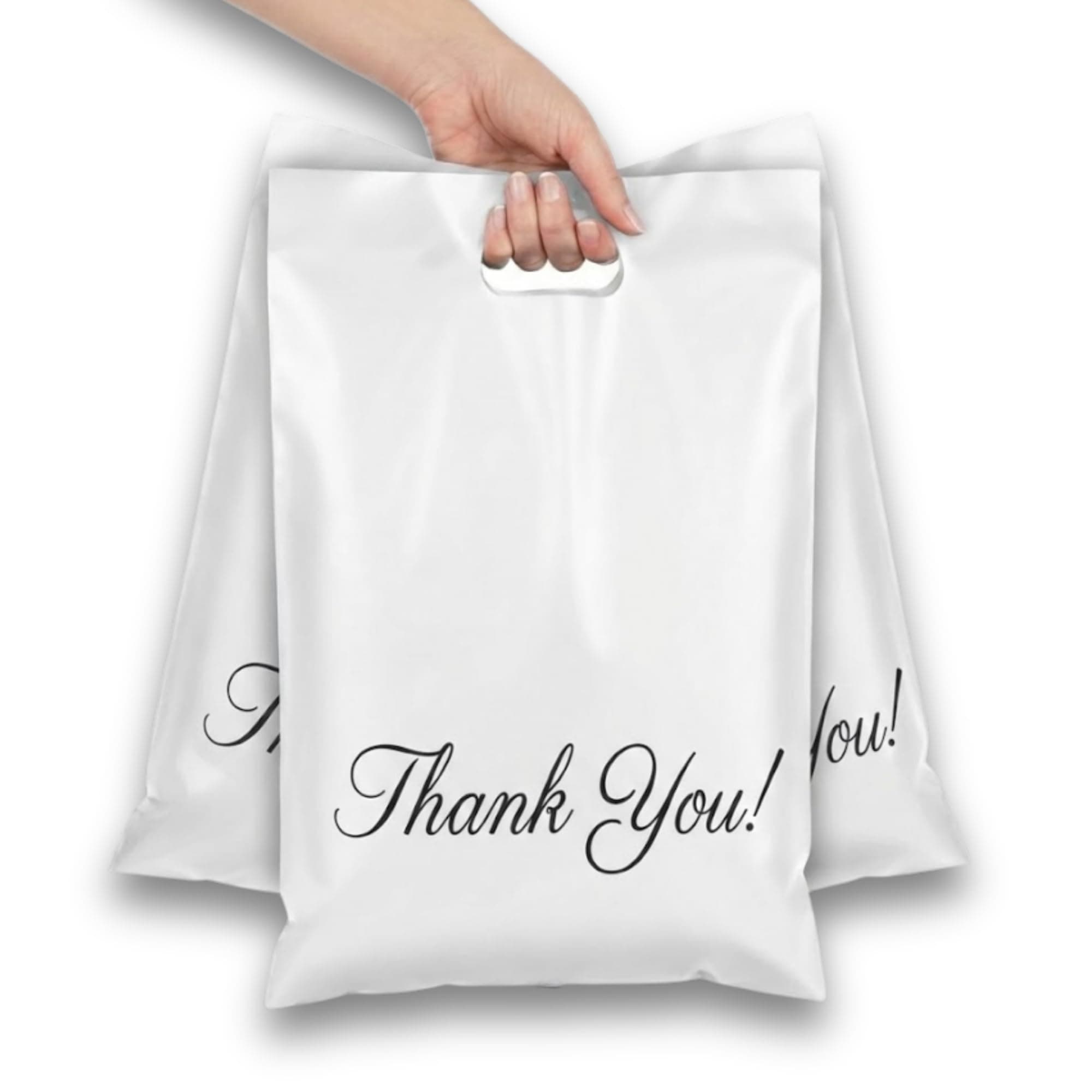 Poly Mailers 12x15 with Handle, 50 Pack Shipping Bags, Packaging Bags, Thank You Bags, Self Adhesive Small Business Supplies, Shipping Supplies