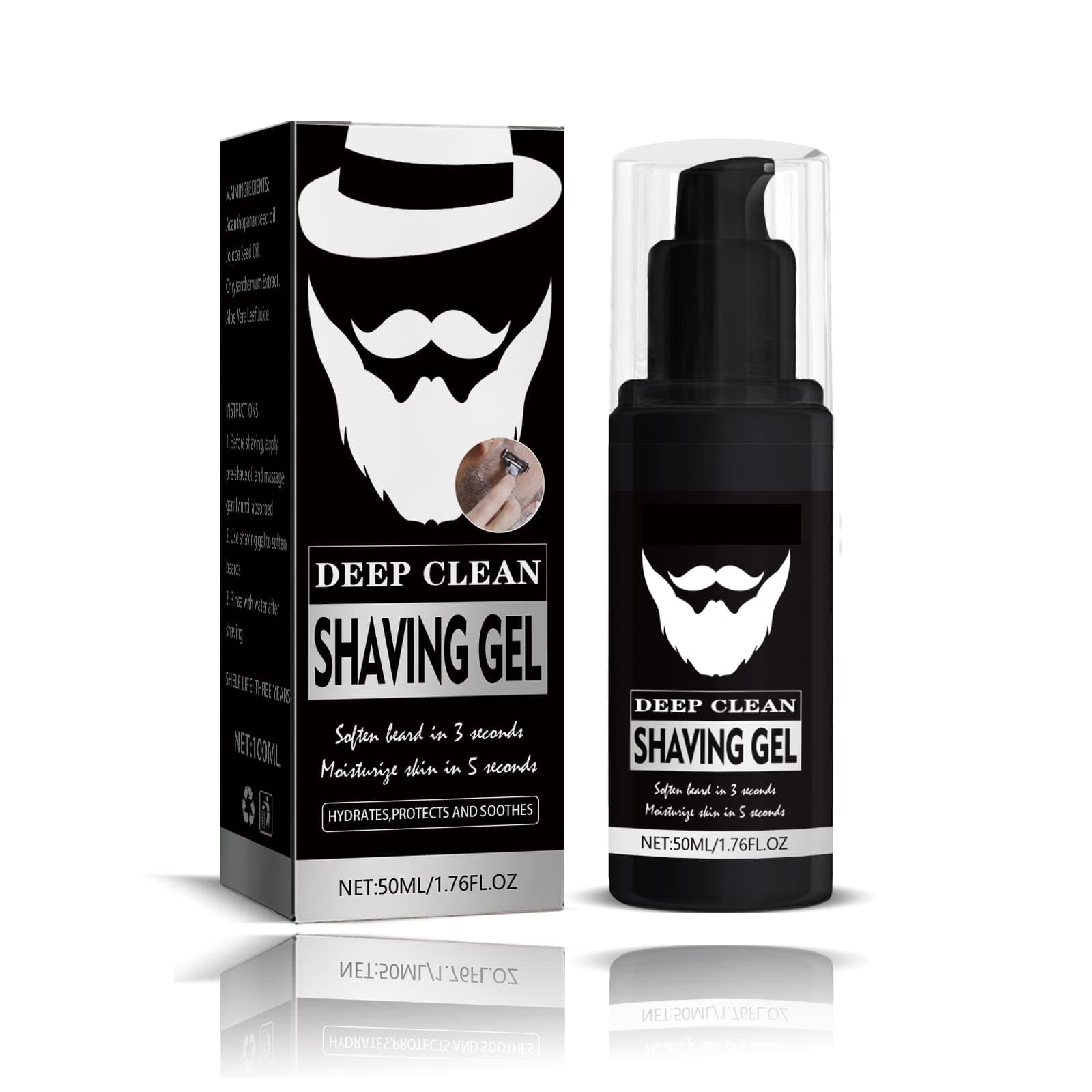 Shaving Gel-1.76Oz Shaving Gel for Men,Sensitive Shave Gel,Mens Shaving Gel Moisturizing Effect for Irritated and Dry Skin Ideal for Barbers,Hairdressers and Traditional Shaving Enthusiasts
