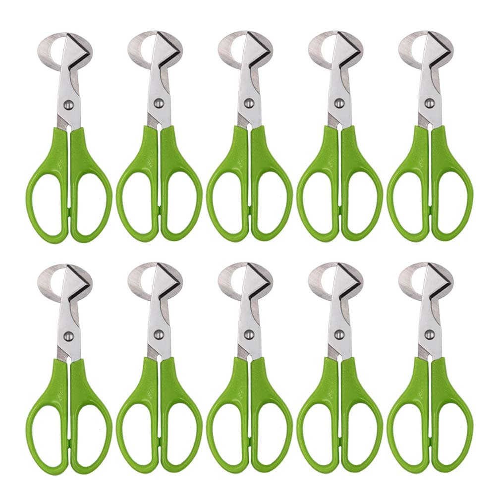 10PCS Stainless Steel Quail Egg Cutter Scissors Pigeon Bird Quail Egg Cutter Opener Cracker Kitchen Clipper Tool